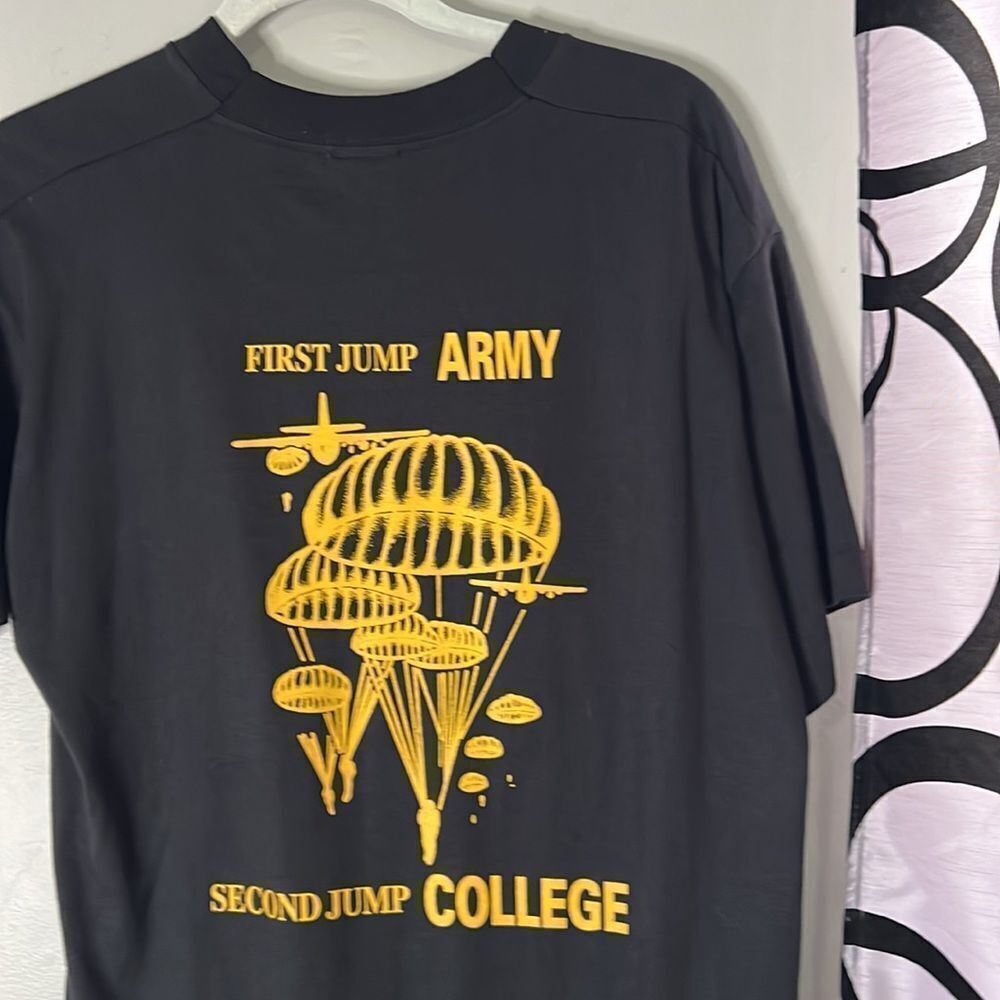 US Army jump college black and gold short sleeve shirt new size large - Picture 9 of 10
